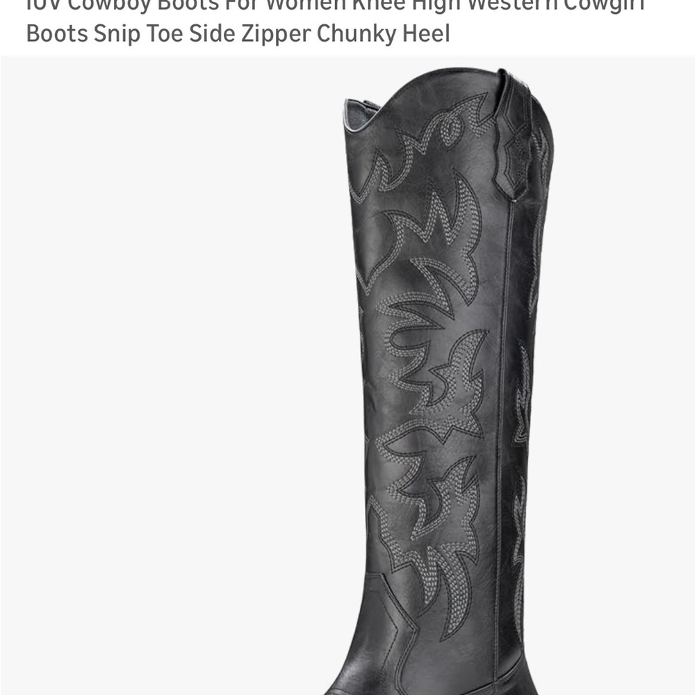 Women's Black Heeled Cowboy Boots